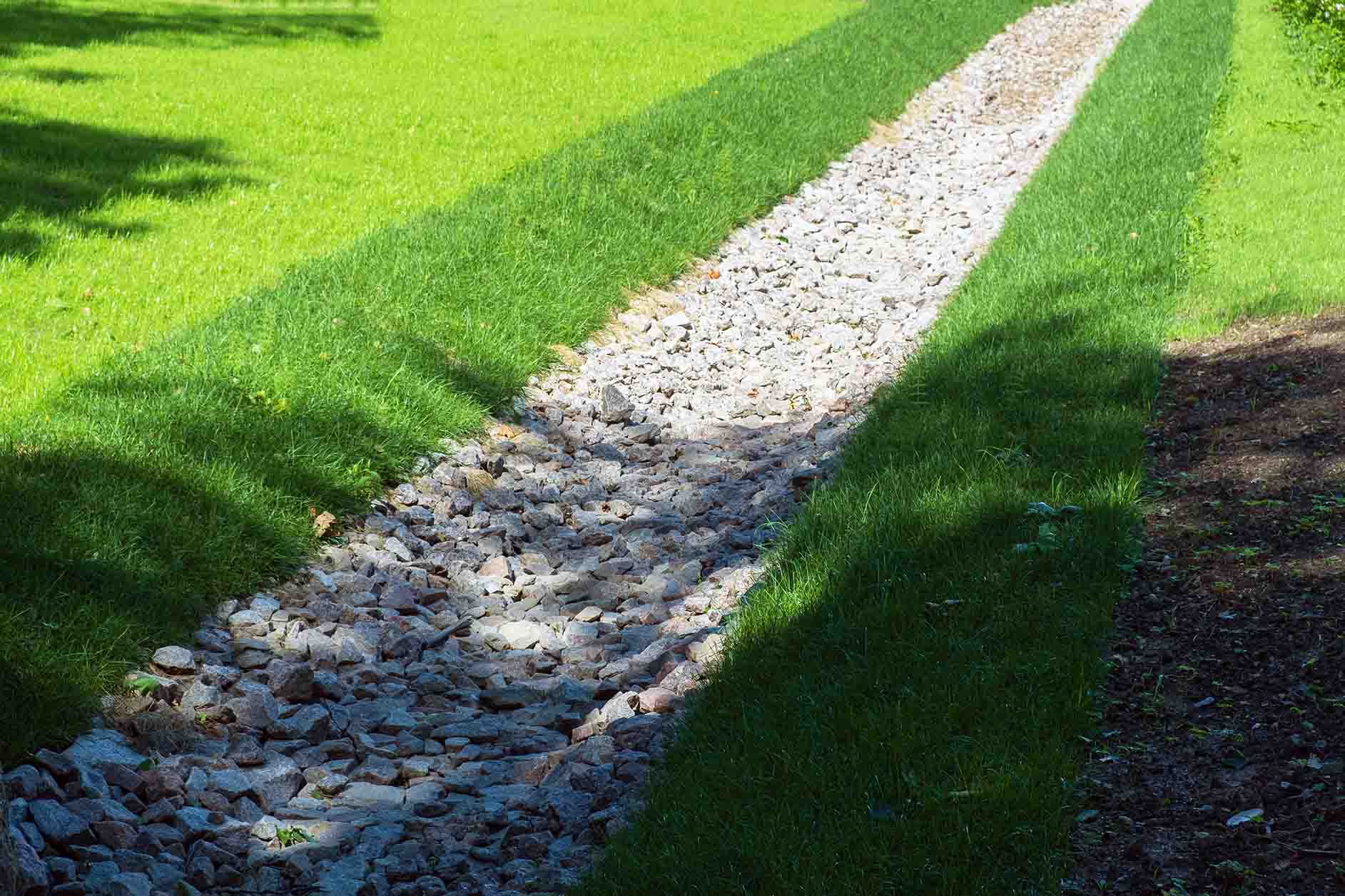 French Drain Installation example 2