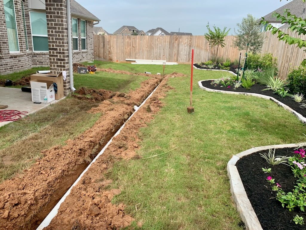 French Drain Installation example 4