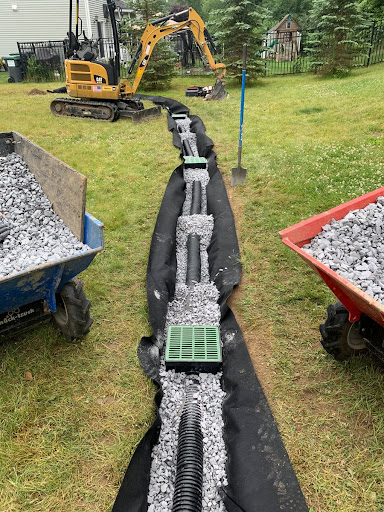 French Drain Installation example 6